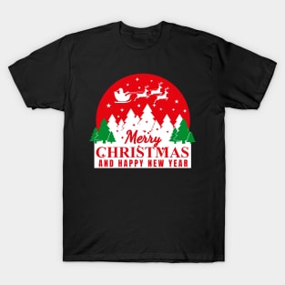 Merry Christmas- Red and White T-Shirt